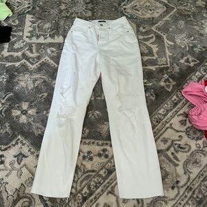 white ripped jeans